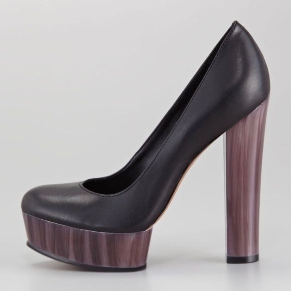 RevolveRachel Zoe ‘Leila’ Black & Brown Calfskin Leather Platform Heels